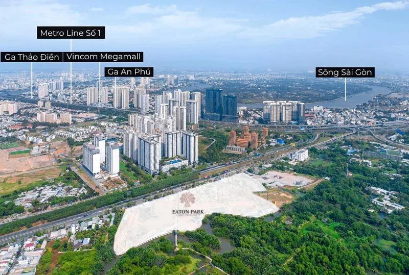 Vị trí dự án Eaton Park tọa lạc tại vị trí, kết nối ngàn tiện ích