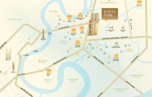 Vị trí dự án Eaton Park Thủ Đức: Giả mã sức hút căn hộ Khu Đông