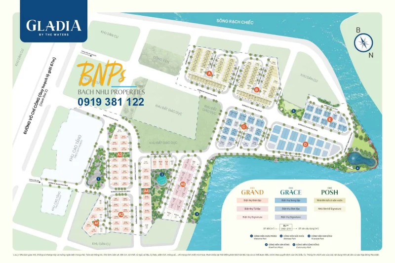 Tổng quan quy hoạch Mặt bằng Gladia Heights Future Firts - Bách Như Properties - BNPs