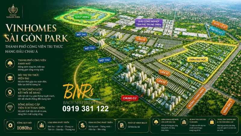 Quy Hoạch Đồng Bộ Và Tiện Ích "All-In-One" Đẳng Cấp tại Vinhomes Saigon Park - Bách Như Properties - BNPs